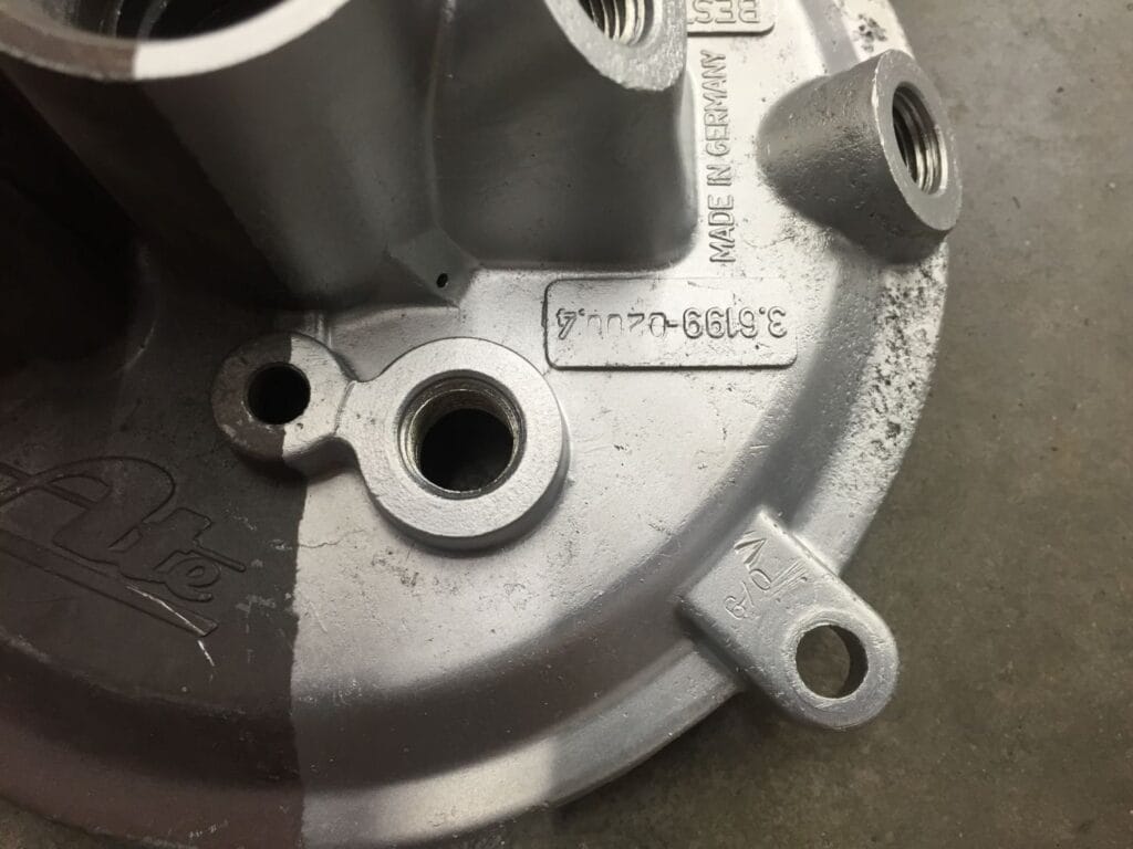 A precision engineering component half vapor blasted in Johannesburg South