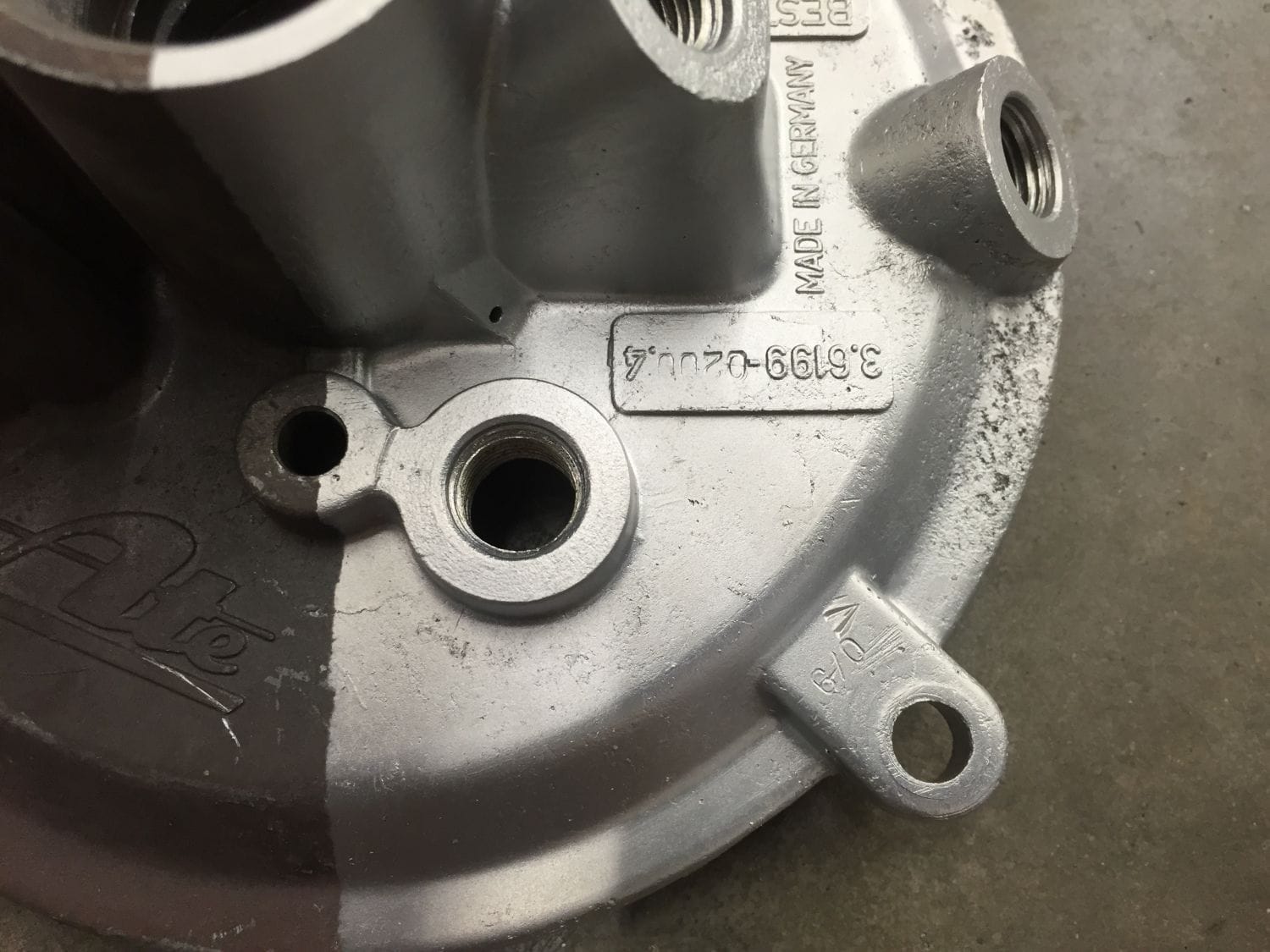 A precision engineering component half vapor blasted in Johannesburg South